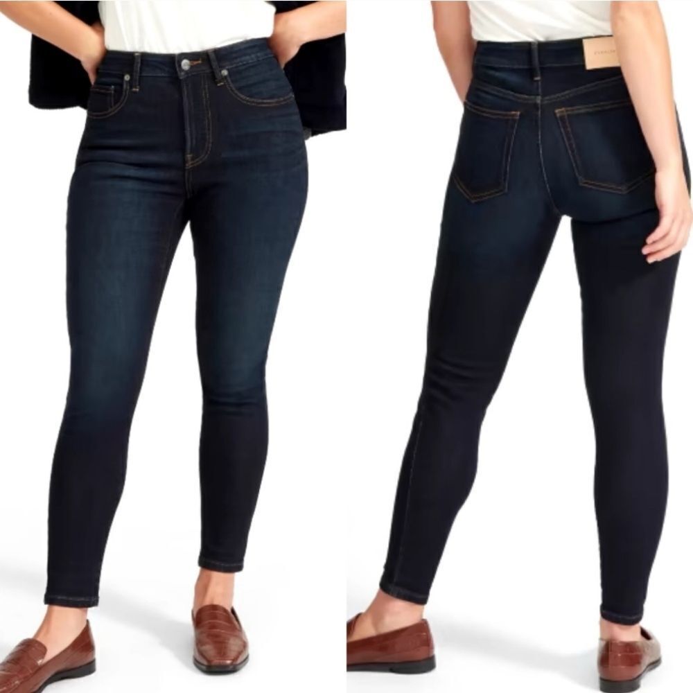 Everlane The Curvy High-Rise Skinny Jean Dark Blue Wash Size 30 Regular